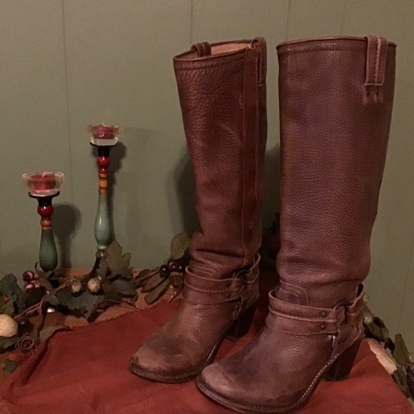 Frye Carmen Harness Tall  Size 7.5 - Picture 1 of 10